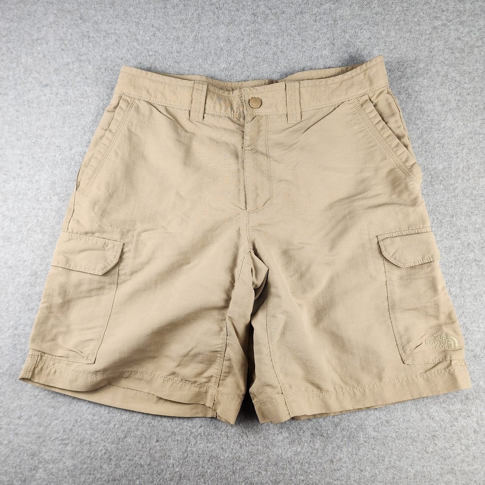 The North Face Paramount Cargo Shorts Men's 34 Beige 9" Hiking Outdoor Nylon